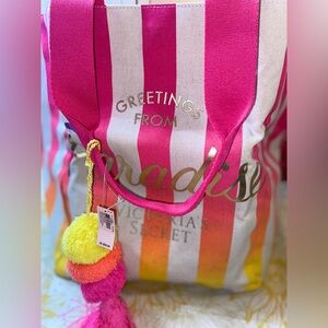 NWT Victoria's Secret Pink and Orange Tote Bag